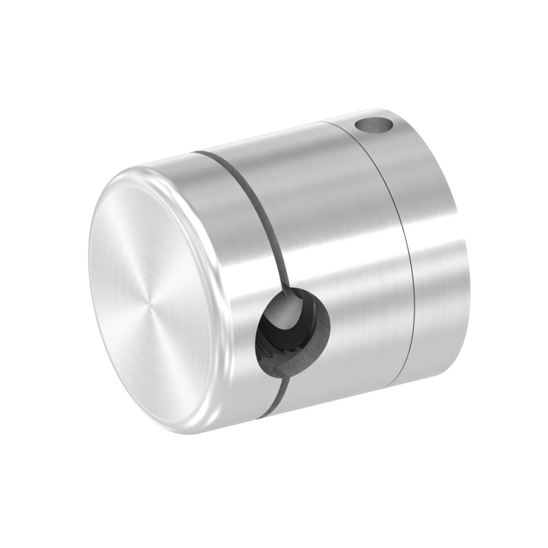 Supporto base per tondino Ø10 mm M8 in AISI 304 sat.