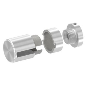 Supporto base per piatto 30x6mm M8 AISI 304 sat.