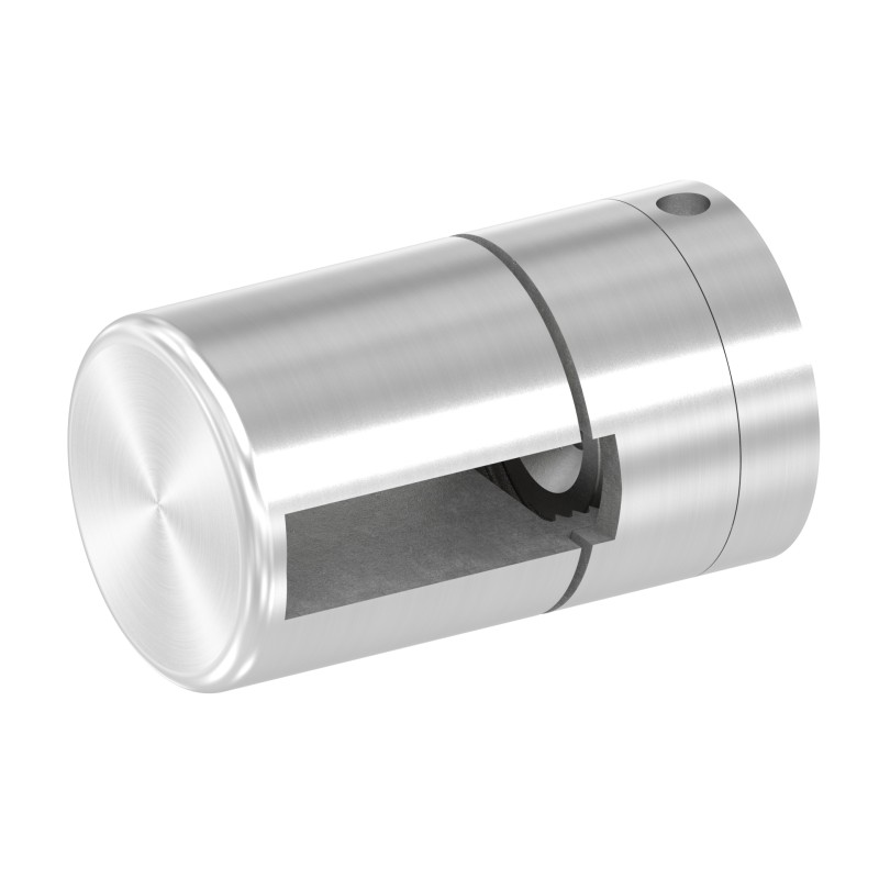 Supporto base per piatto 30x8 mm M8 AISI 304 sat.