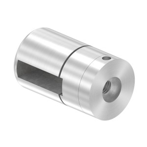 Supporto base per piatto 30x8 mm M8 AISI 304 sat.