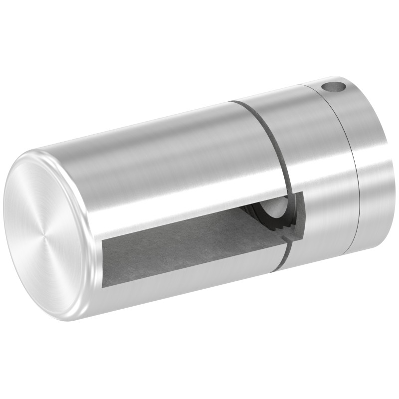 Supporto base per piatto 40x8 M8 AISI 304 satinato