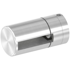 Supporto base per piatto 40x8 M8 AISI 304 satinato