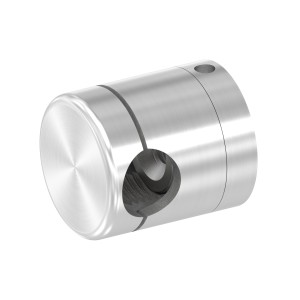 Supporto base per tondino 14 mm M8 inox AISI 304 sat.