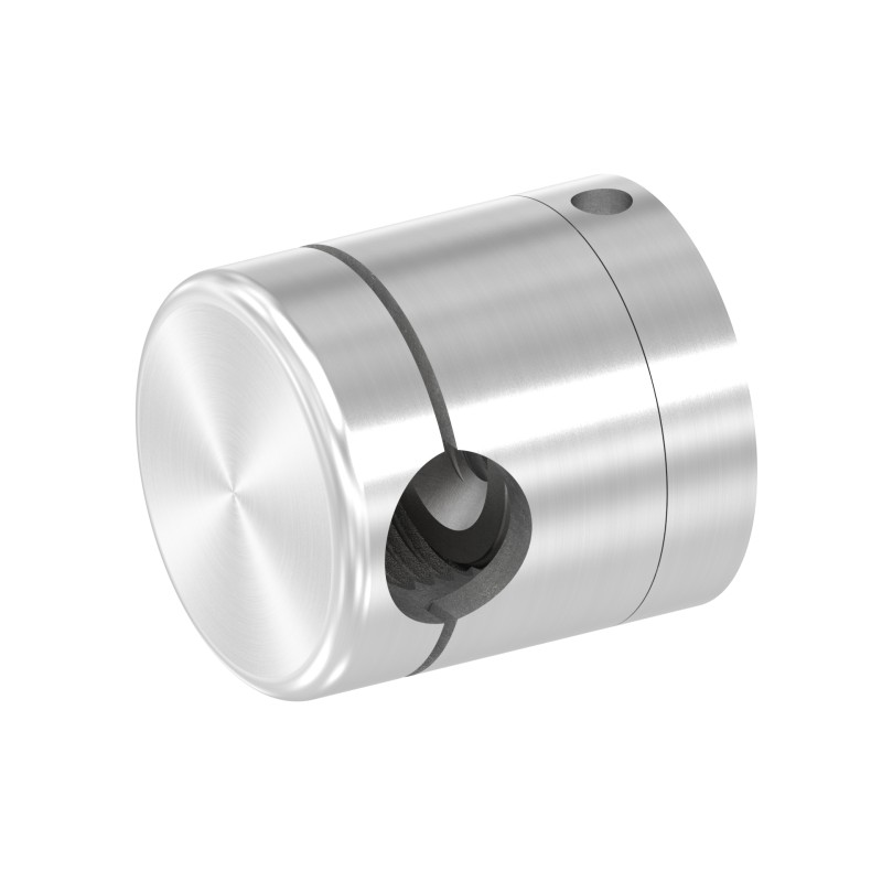 Supporto base per tondino 12 mm M8 AISI 304 sat.