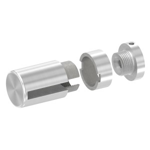 Supporto base per piatto 40x6mm M8 AISI 304 sat.