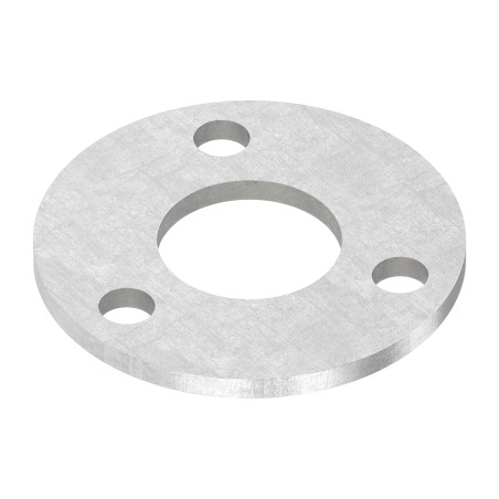 Piastra a pavimento Ø100x6 per tubo 42,4 mm AISI 304