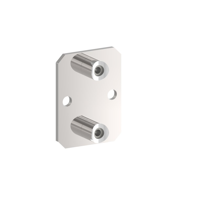 Piastra ancoraggio laterale 120x90 per tubo Ø42,4 AISI 316