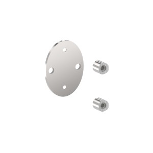 Piastra ancoraggio laterale ovale Ø42,4 AISI 316 lucido