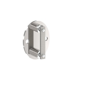 Piastra ancoraggio laterale ovale AISI 316 Ø42,4 mm