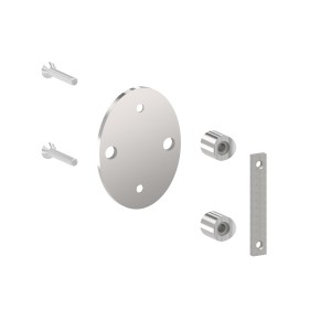 Piastra ancoraggio laterale ovale AISI 316 Ø42,4 mm
