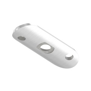 Piastra di collegamento tubo Ø33,7 mm AISI 304 satinato