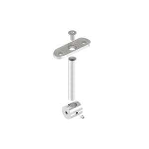 Reggicorrimano doppio piatto Ø33,7 mm AISI 304 sat.