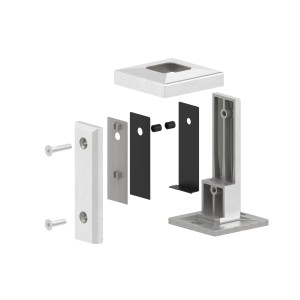 Supporto quadro vetro a pavimento AISI 316 satinato