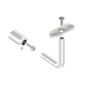 Sostegno corrimano laterale Ø33,7 mm AISI 304 sat.