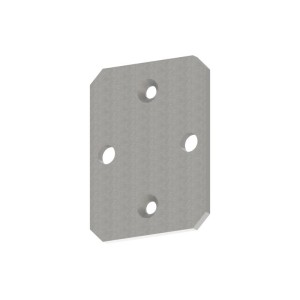 Piastra rettangolare ancoraggio laterale AISI 316 90x120mm