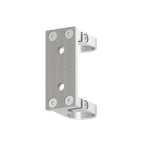 Piastra ancoraggio laterale tubo 48,3 mm AISI 304 sat.