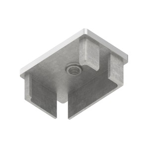 Tappo per tubo 60x40x2 mm M8 AISI 316 satinato