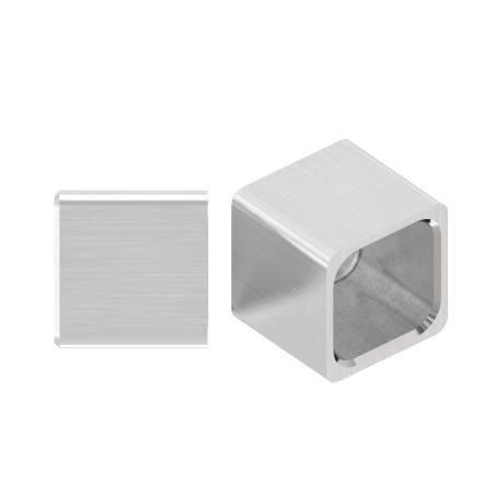 Terminale piatto 12x12 mm AISI 304 satinato | IN104-285