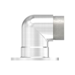 Raccordo tubo 42,4x2 con attacco muro 90° AISI 304