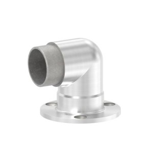 Raccordo tubo 42,4x2 con attacco muro 90° AISI 304