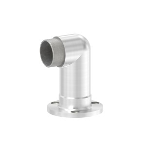 Raccordo per tubo 42,4x2 con attacco muro 90° AISI 304