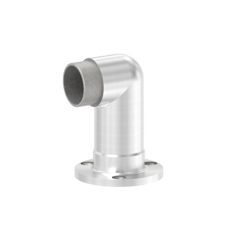 Raccordo per tubo 42,4x2 con attacco muro 90° AISI 304