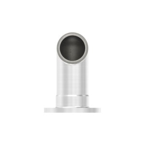 Raccordo per tubo 42,4x2 con attacco muro 90° AISI 304