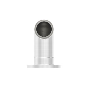 Raccordo per tubo 42,4x2 con attacco muro 90° AISI 304