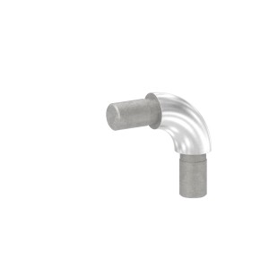 Raccordo a 90° per tubo 12x1,5 mm AISI 304 sat.