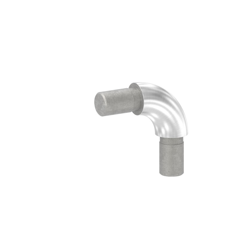 Raccordo a 90° per tubo 12x1,5 mm AISI 304 sat.