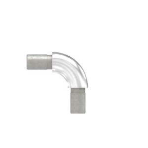Raccordo a 90° per tubo 12x1,5 mm AISI 304 sat.