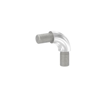Raccordo a 90° per tubo 12x1,5 mm AISI 304 sat.