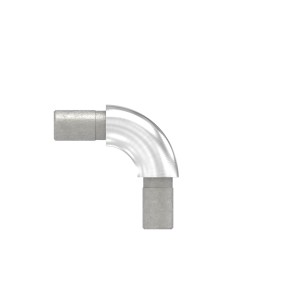 Raccordo a 90° per tubo 12x1,5 mm AISI 304 sat.