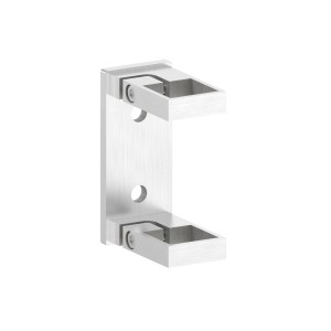Piastra ancoraggio laterale tubo 40x40 AISI 304 sat.