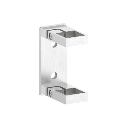 Piastra ancoraggio laterale tubo 40x40 AISI 304 sat.