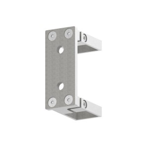 Piastra ancoraggio laterale tubo 40x40 AISI 304 sat.