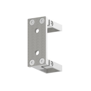 Piastra ancoraggio laterale tubo 40x40 AISI 304 sat.