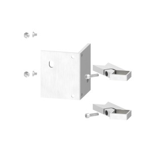 Piastra 90° ancoraggio laterale 40x40 AISI 304 sat.