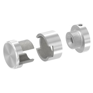 Supporto base quadro pieno 12x12 M8 AISI 304 | BRENK
