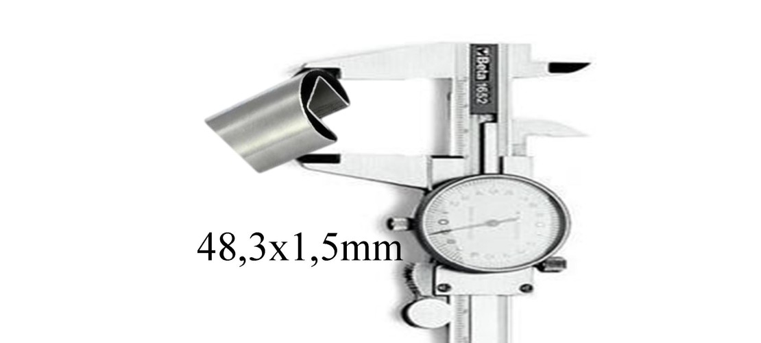 - Per tubo d. 48,3x1,5mm